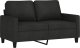 vidaXL Sofa 2-osobowa, czarna, 120 cm, tapicerowana tkaniną 2
