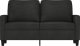 vidaXL Sofa 2-osobowa, czarna, 120 cm, tapicerowana tkaniną 3