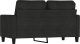 vidaXL Sofa 2-osobowa, czarna, 120 cm, tapicerowana tkaniną 5