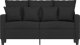 vidaXL Sofa 2-osobowa, czarna, 120 cm, tapicerowana tkaniną 3