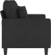 vidaXL Sofa 2-osobowa, czarna, 120 cm, tapicerowana tkaniną 4