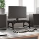 vidaXL Podstawka pod monitor, czarna, 37x23x14 cm 1