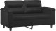 vidaXL 2-osobowa sofa, czarna, 120 cm, sztuczna skóra 2