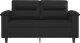 vidaXL 2-osobowa sofa, czarna, 120 cm, sztuczna skóra 3
