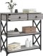 vidaXL Stolik konsolowy, szary dąb sonoma, 75x28x75 cm 4