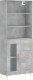 vidaXL Witrynka, szarość betonu 69,5x34x180 cm materiał drewnopochodny 2
