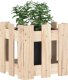 vidaXL Donica ogrodowa z płotkiem, 30x30x30 cm, lite drewno sosnowe 3