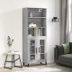 vidaXL Witrynka szary dąb sonoma 69,5x34x180cm materiał drewnopochodny 1