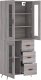 vidaXL Witrynka szary dąb sonoma 69,5x34x180cm materiał drewnopochodny 4