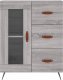 vidaXL Witrynka szary dąb sonoma 69,5x34x180cm materiał drewnopochodny 8