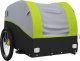 vidaXL Przyczepka rowerowa, czarno-zielona, 45 kg, żelazo 4