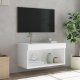 vidaXL Szafka pod TV, z oświetleniem LED, biała, 60x30x30 cm 5