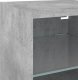 vidaXL Ścienne szafki TV z LED, 2 szt., szarość betonu, 30x28,5x30 cm 11