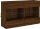 vidaXL Ścienna szafka TV z LED, brązowy dąb, 98,5x30x60,5 cm 3