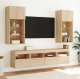 vidaXL Ścienna szafka TV z LED, dąb sonoma, 40x30x40 cm 5