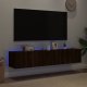 vidaXL Ścienne szafki TV z LED, 2 szt., brązowy dąb, 80x35x31 cm 3