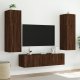 vidaXL Ścienne szafki TV z LED, 2 szt., brązowy dąb, 80x35x31 cm 5
