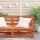 vidaXL Ogrodowa sofa narożna, woskowy brąz, 70x70x67 cm, sosnowa 3