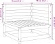 vidaXL Ogrodowa sofa narożna, woskowy brąz, 70x70x67 cm, sosnowa 7