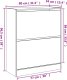 vidaXL Szafka na buty, szarość betonu, 80x34x96,5 cm 7
