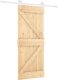 vidaXL Drzwi przesuwne z osprzętem, 85x210 cm, lite drewno sosnowe 2