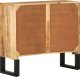vidaXL Szafka, 80x30x71 cm, lite surowe drewno mango i metal 4