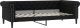 vidaXL Sofa z funkcją spania, czarna, 100x200 cm, obita sztuczną skórą 2