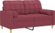 vidaXL 2-osobowa sofa z poduszkami, winna czerwień, 120 cm, tkanina 3