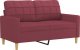 vidaXL 2-osobowa sofa z poduszkami, winna czerwień, 120 cm, tkanina 4