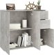 vidaXL Szafka, szarość betonu, 91x29,5x75 cm, materiał drewnopochodny 4