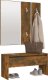 vidaXL Zestaw mebli do przedpokoju, przydymiony dąb 4