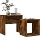 vidaXL Stoliki wsuwane pod siebie, 2 szt., przydymiony dąb 3