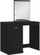 vidaXL Toaletka z lampkami LED, czarna, 90x42x132,5 cm 3