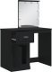 vidaXL Toaletka z lampkami LED, czarna, 90x42x132,5 cm 4