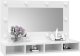 vidaXL Szafka z lustrem i LED, biała z połyskiem, 90x31,5x62 cm 10