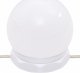 vidaXL Szafka z lustrem i LED, biała z połyskiem, 90x31,5x62 cm 6