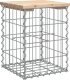 vidaXL Ławka ogrodowa, gabion, 33x31x42 cm, lite drewno sosnowe 1