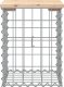 vidaXL Ławka ogrodowa, gabion, 33x31x42 cm, lite drewno sosnowe 2