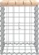 vidaXL Ławka ogrodowa, gabion, 33x31x42 cm, lite drewno sosnowe 3