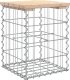 vidaXL Ławka ogrodowa, gabion, 33x31x42 cm, lite drewno sosnowe 4