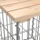vidaXL Ławka ogrodowa, gabion, 33x31x42 cm, lite drewno sosnowe 5