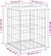 vidaXL Ławka ogrodowa, gabion, 33x31x42 cm, lite drewno sosnowe 7