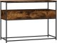 vidaXL Stolik konsolowy, przydymiony dąb, 100x40x75 cm 8