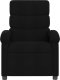 vidaXL Rozkładany fotel masujący, czarny, obity tkaniną 4