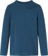 vidaXL Koszulka dziecięca z długimi rękawami, prążkowana dzianina, granat 104 1