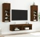 vidaXL Szafka pod TV, z LED, kolor brązowy dąb, 60x30x30 cm 3
