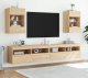 vidaXL Ścienna szafka TV z LED, dąb sonoma, 40x30x60,5 cm 6