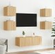 vidaXL Ścienna szafka TV z LED, dąb sonoma, 30,5x35x30 cm 5