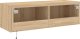 vidaXL Ścienna szafka TV z LED, dąb sonoma, 100x35x31 cm 12