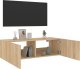 vidaXL Ścienna szafka TV z LED, dąb sonoma, 100x35x31 cm 8
